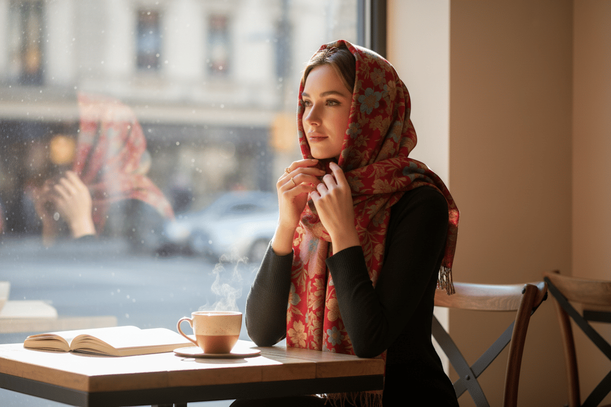 Oreintal Flower Scarf